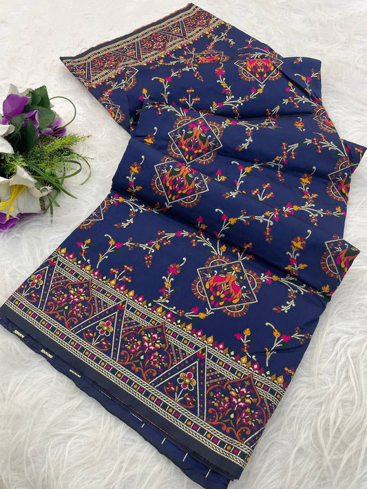 Traditional Wear Pashmina Silk Weaving Saree