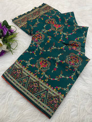 Traditional Wear Pashmina Silk Weaving Saree