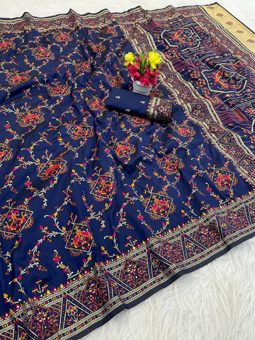 Traditional Wear Pashmina Silk Weaving Saree
