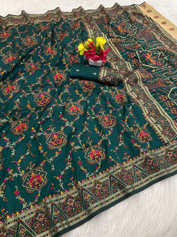 Traditional Wear Pashmina Silk Weaving Saree