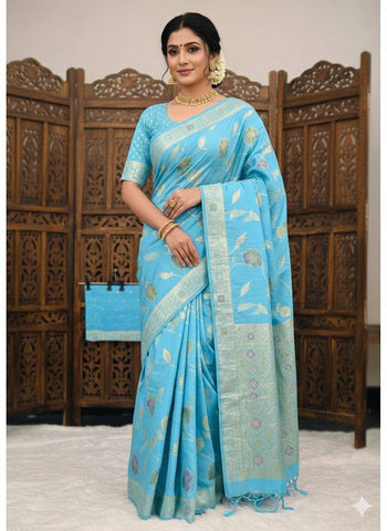 Exotic Wine Silk Zari Meenakari Work Saree