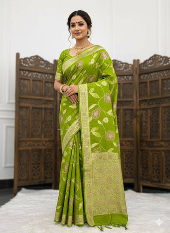 Exotic Wine Silk Zari Meenakari Work Saree