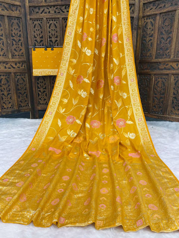 Exotic Wine Silk Zari Meenakari Work Saree