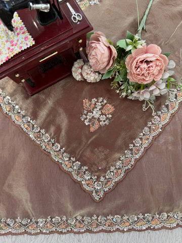 Exclusive Black Fendy Silk Beds Work Saree
