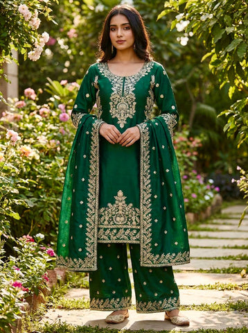 Amazing Black GMY Silk Embroidery Sequence Work Sharara Suit