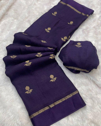 Alluring Viscose Khadi Silk Jacquard Work Saree