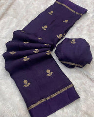 Alluring Viscose Khadi Silk Jacquard Work Saree
