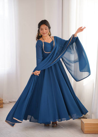 Amazing Georgette with Designer Work Gown