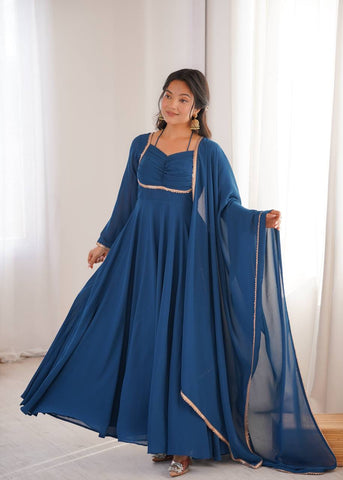 Amazing Georgette with Designer Work Gown