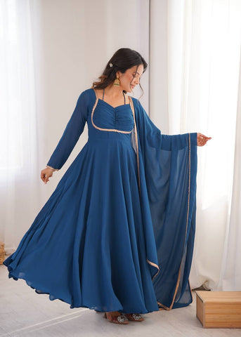 Amazing Georgette with Designer Work Gown