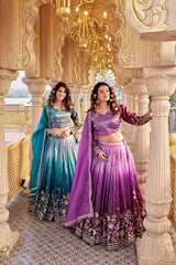 Lovely Gold Crush Fabric with Heavy Embroidery Sequence Lehenga Choli