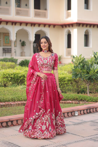Gorgeous Gold Crush Sequins Zari Embroidered Lehenga