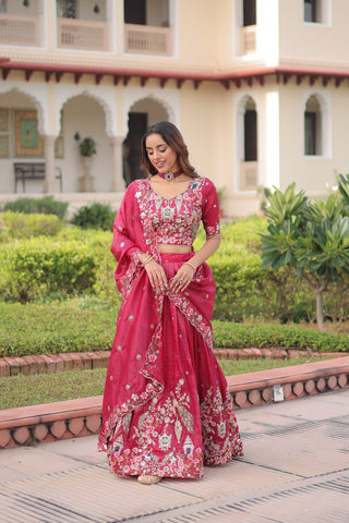 Gorgeous Gold Crush Sequins Zari Embroidered Lehenga