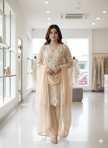 Exclusive Black Georgette with Sequence Embroidery Sharara Suit