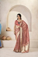 Exclusive Pista Silk With Zari Work Saree