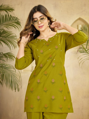 Black Heavy Viscose Rayon Multi Embroidery Co-Ords Set