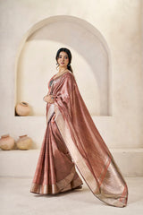 Exclusive Pista Silk With Zari Work Saree