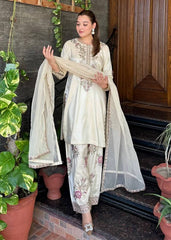 Alluring French Crepe Embroidered Work Top Set