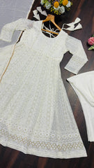 Lovely Lavender Georgette with Embroidery Anarkali Suit