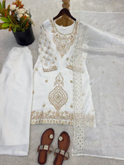 Ravishing Silk Embroidery Beads Work Sharara Suit