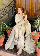 Alluring French Crepe Embroidered Work Top Set