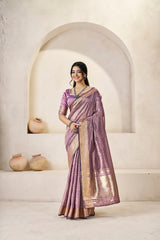 Exclusive Pista Silk With Zari Work Saree