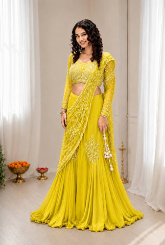 Amazing Purple Embroidey Sequins Work Lehenga Choli