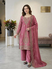 Ravishing Silk Embroidery Beads Work Sharara Suit