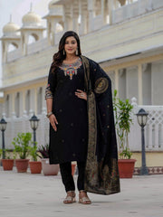 Awesome Roman Silk Coding Embroidery Kurti