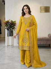 Ravishing Silk Embroidery Beads Work Sharara Suit