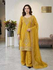 Ravishing Silk Embroidery Beads Work Sharara Suit