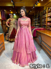 Gorgeous Pink Silk Embroidered Work Lehenga Choli