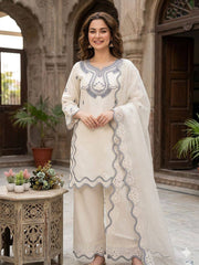 Wonderful Silk with Sequence Embroidery Sharara Suit