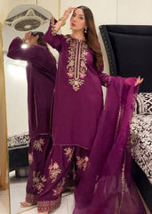 Alluring French Crepe Embroidered Work Top Set