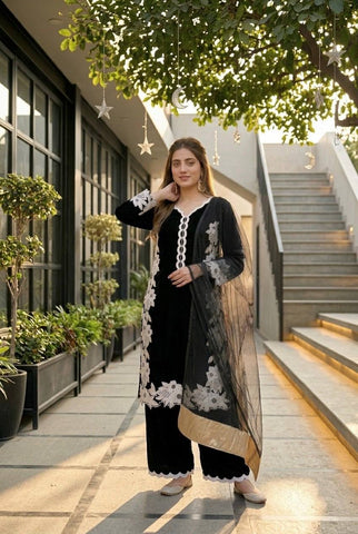 Amazing Peach Heavy Silk Embroidery Sharara Suit