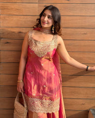 Festive Wear Heavy Sharara Suit with Dupatta