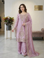 Ravishing Silk Embroidery Beads Work Sharara Suit