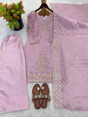 Ravishing Silk Embroidery Beads Work Sharara Suit