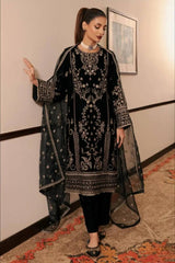 Charming Black Silk With Sequence Work Sharara Suit
