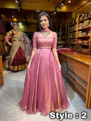 Gorgeous Pink Silk Embroidered Work Lehenga Choli