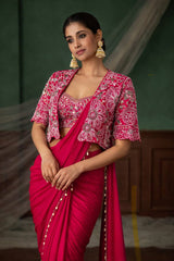 Stunning Heavy Crep Silk with Sequence Work Saree