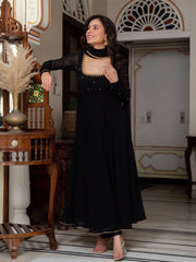 Amazing Black Blooming with Zari Work Sharara Suit