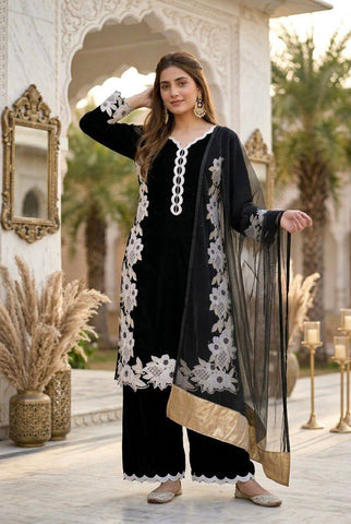 Amazing Peach Heavy Silk Embroidery Sharara Suit