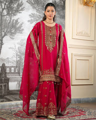 Alluring Black Silk with Sequence Work Sharara Suit