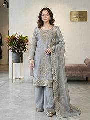 Ravishing Silk Embroidery Beads Work Sharara Suit