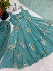 Stunning Maroon Pure Silk Embroidered Gown