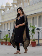 Awesome Roman Silk Coding Embroidery Kurti