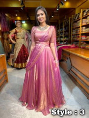 Gorgeous Pink Silk Embroidered Work Lehenga Choli