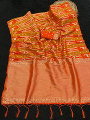 Exclusive Green Khadi Crepe Silk Jari Work Saree