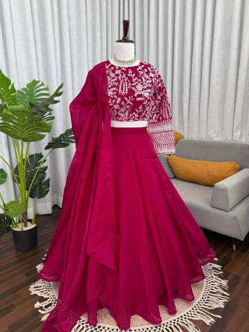 Elegant Red Color Silk with Coding Dori Work Lehenga